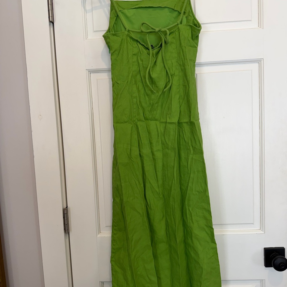 Urban Revivo Lime Green Drawstring Dress - Picture 6 of 7